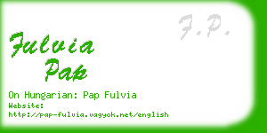 fulvia pap business card